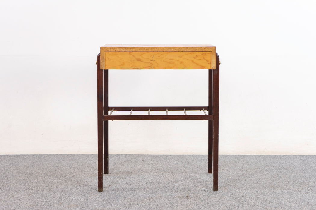 Teak & Beech Bedside Table - (324-353.4)