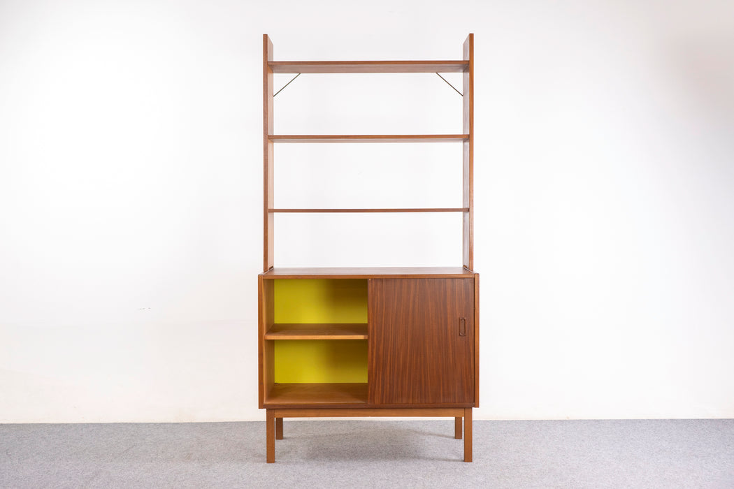 Teak Danish Bookcase/Cabinet- (326-164)