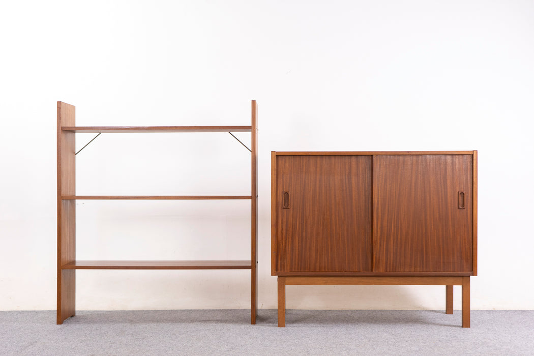 Teak Danish Bookcase/Cabinet- (326-164)