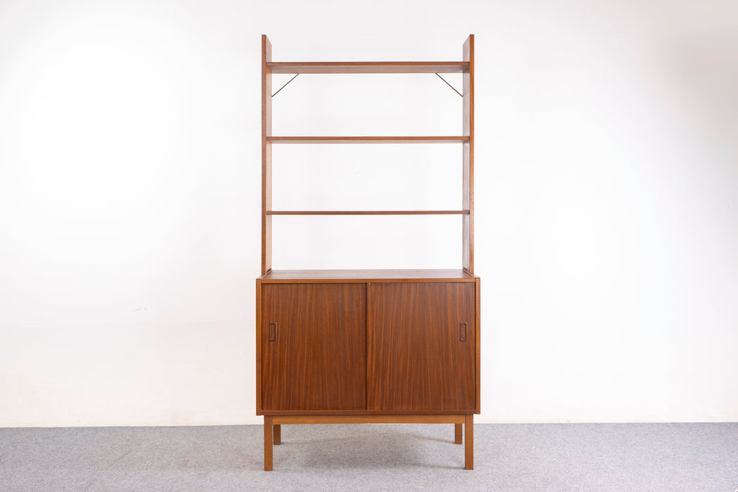 Teak Danish Bookcase/Cabinet- (326-164)