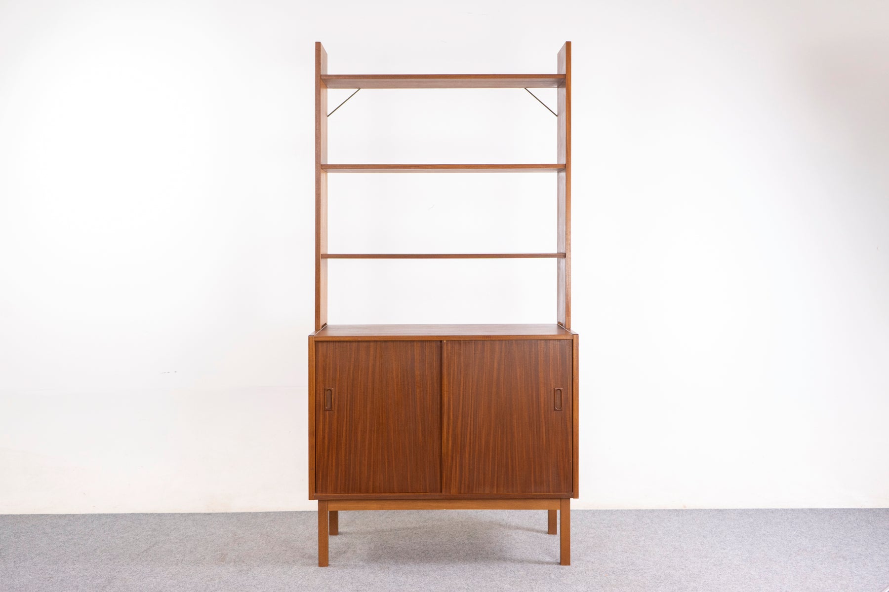 Teak Danish Bookcase/Cabinet- (326-164)