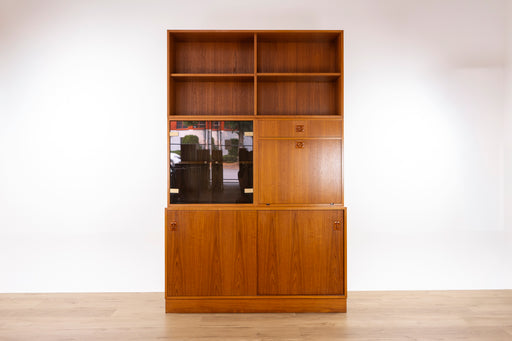 Danish Modern Teak Bookcase/Cabinet - (D1545)