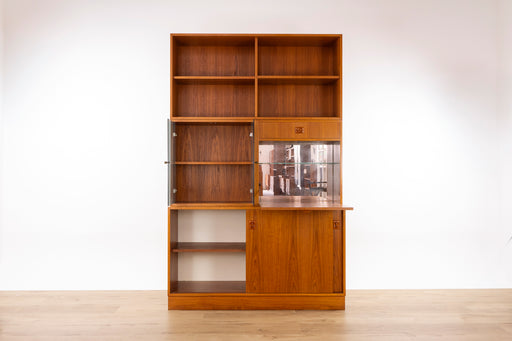 Danish Modern Teak Bookcase/Cabinet - (D1545)