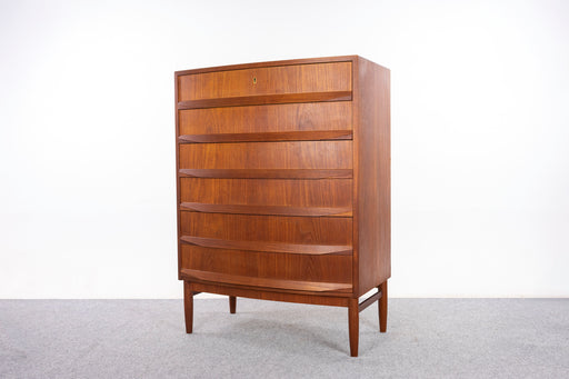 Danish Modern Teak Bow Front Dresser - (327-073)
