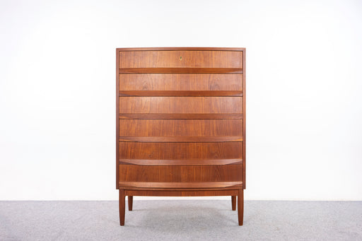 Danish Modern Teak Bow Front Dresser - (327-073)