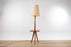 Mid-Century Modern Teak Floor Lamp with Side Table - (D1540)