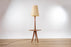 Mid-Century Modern Teak Floor Lamp with Side Table - (D1540)