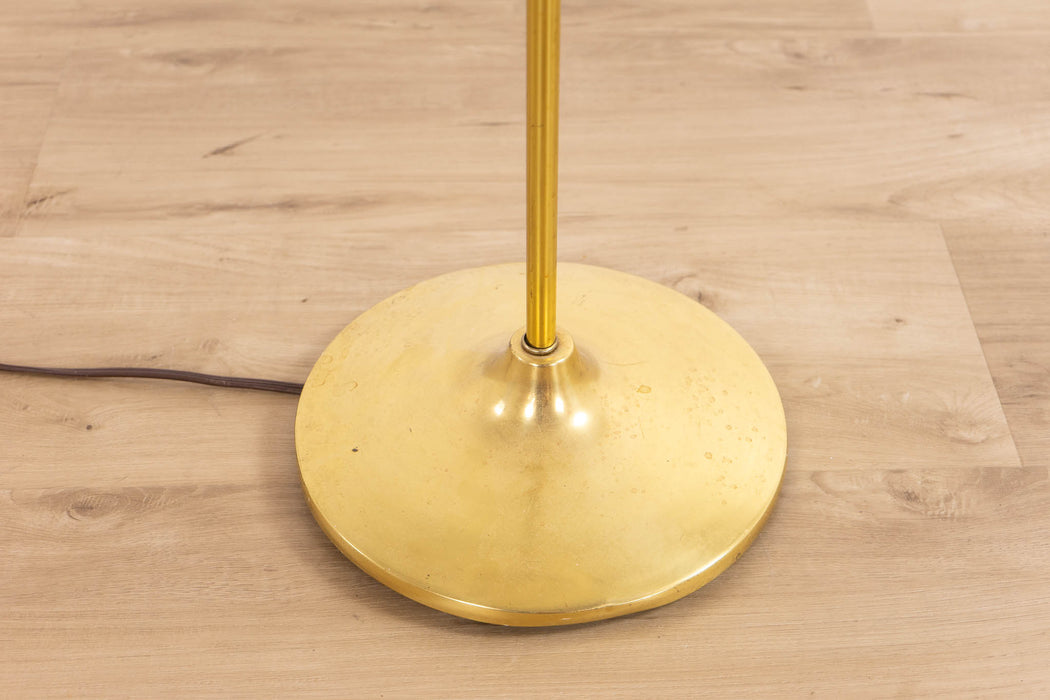 Mid-Century Modern Teak & Metal Floor Lamp - (D1616)