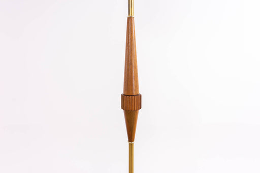 Mid-Century Modern Teak & Metal Floor Lamp - (D1616)