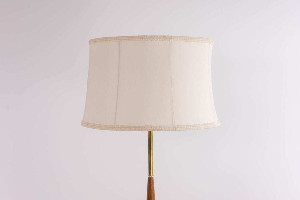 Mid-Century Modern Teak & Metal Floor Lamp - (D1616)