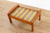 Mid-Century Modern Teak & Leather Footstool - (D1595)