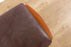 Mid-Century Modern Teak & Leather Footstool - (D1595)