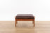 Danish Mid Century Teak & Leather Footstool - (D1596)