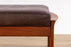 Danish Mid Century Teak & Leather Footstool - (D1596)
