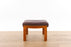 Danish Mid Century Teak & Leather Footstool - (D1596)