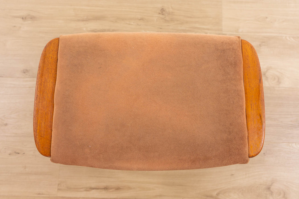 Danish Modern Teak Footstool - (D1628)