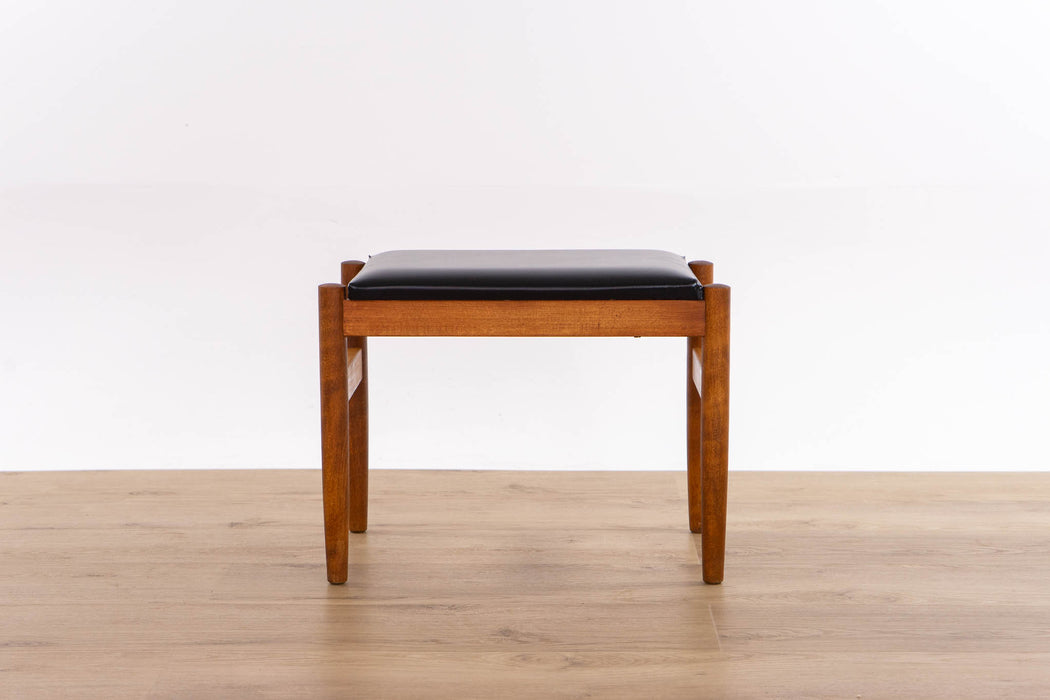 Mid-Century Modern Teak Footstool - (D1629)