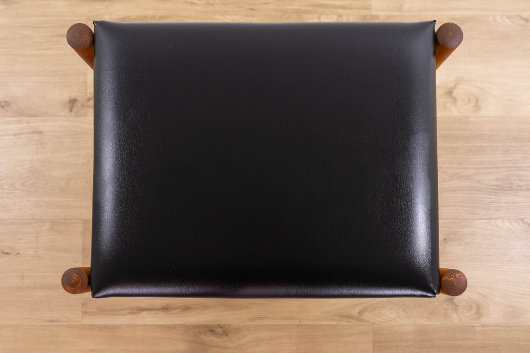 Mid-Century Modern Teak Footstool - (D1629)