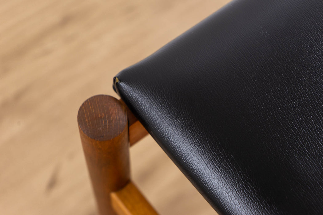 Mid-Century Modern Teak Footstool - (D1629)