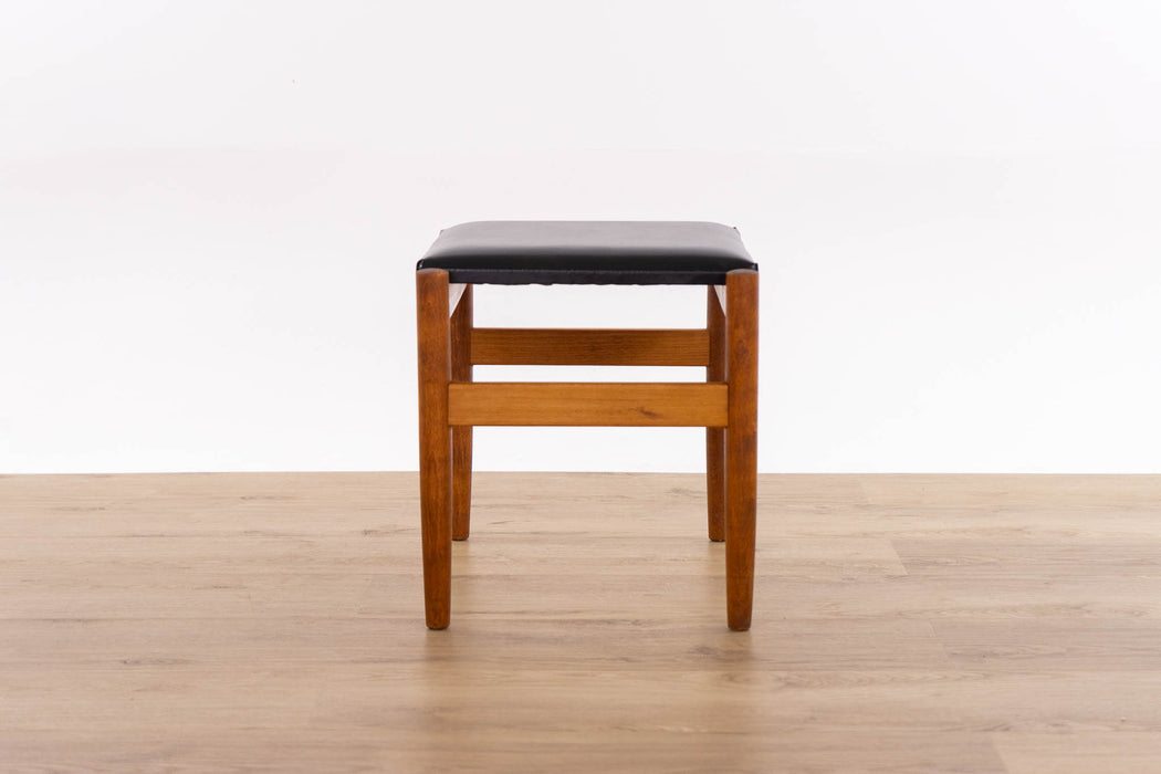 Mid-Century Modern Teak Footstool - (D1629)