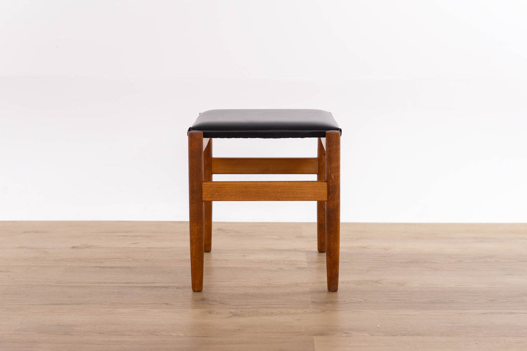 Mid-Century Modern Teak Footstool - (D1629)