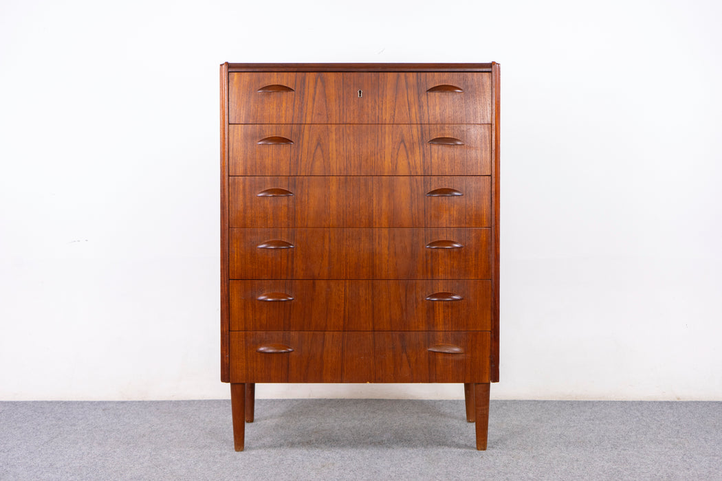 Danish Modern Teak Highboy Dresser  - (327-174)