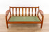 Danish Modern Teak & Leather Loveseat - (D1593)