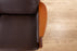 Danish Modern Teak & Leather Loveseat - (D1593)