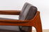 Danish Modern Teak & Leather Loveseat - (D1593)