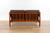 Danish Modern Teak & Leather Loveseat - (D1593)