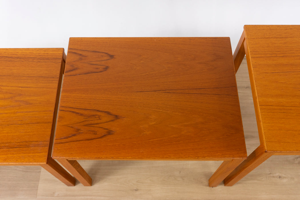 Danish Modern Teak Nesting Tables - (D1548)