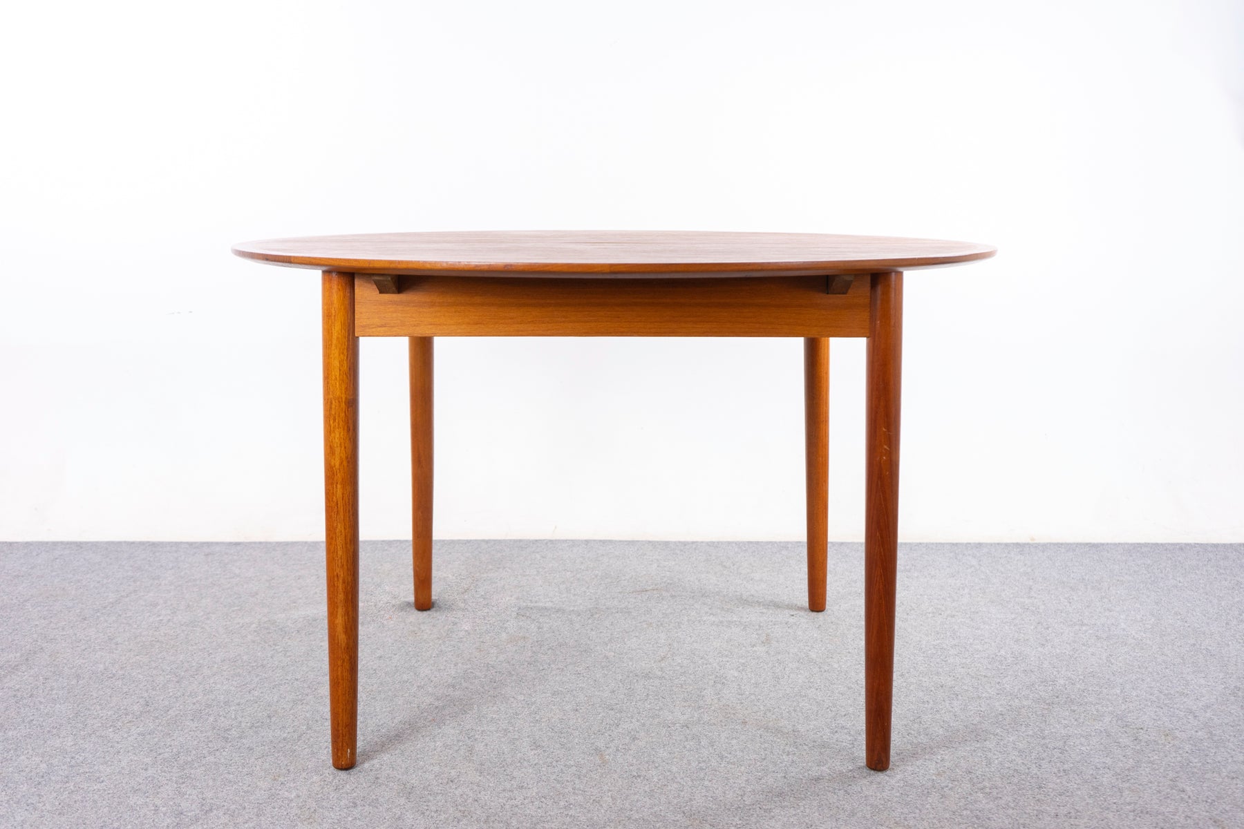 Danish Mid Century Teak Round Dining Table  - (D1500)