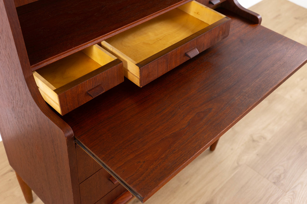 Danish Modern Teak Secretary Desk - (327-170)