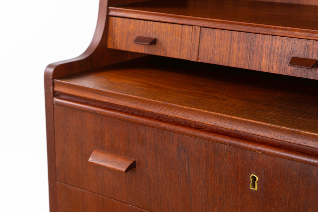 Danish Modern Teak Secretary Desk - (327-170)