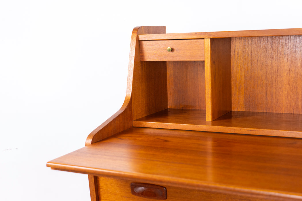 Danish Mid-Century Teak Secretary Desk - (327-130)