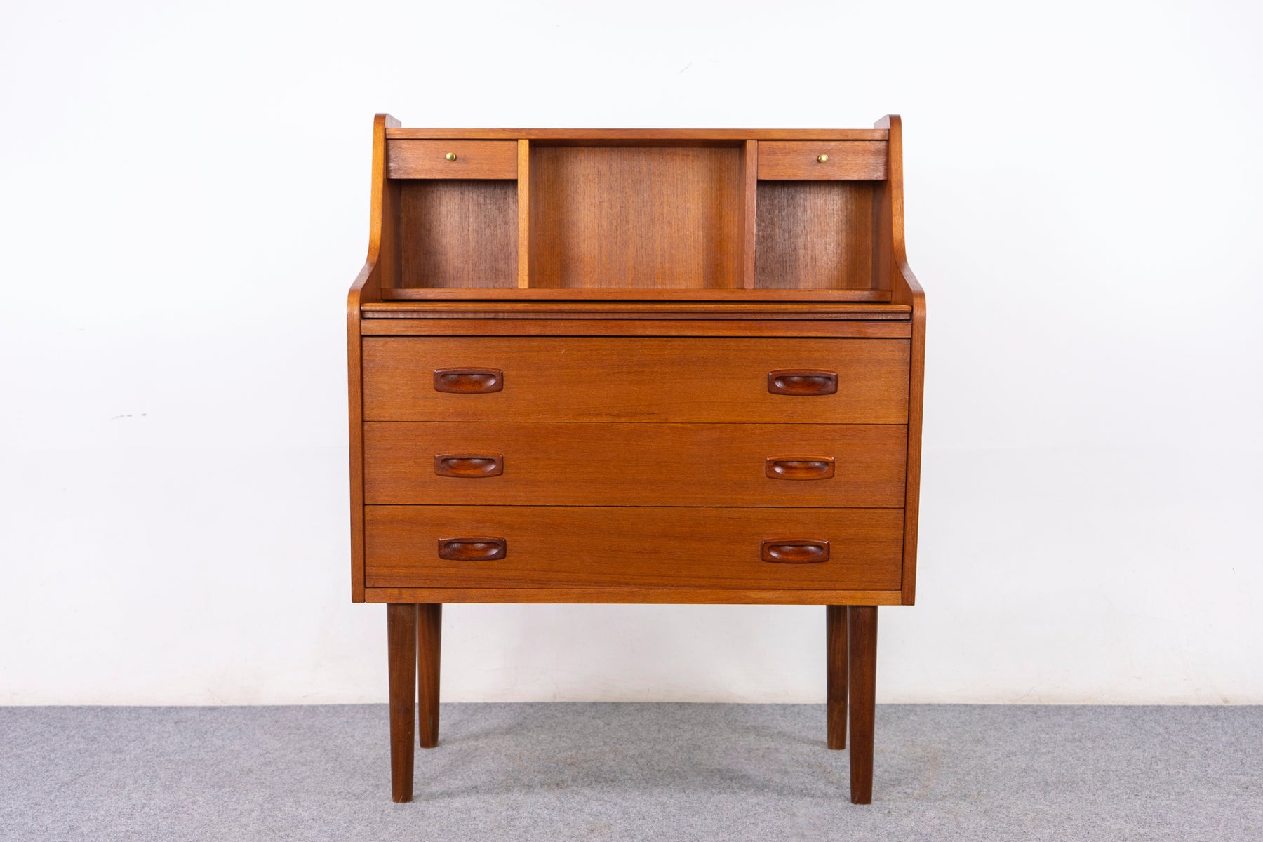 Danish Mid-Century Teak Secretary Desk - (327-130)