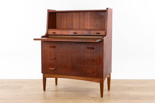 Danish Modern Teak Secretary Desk - (327-170)