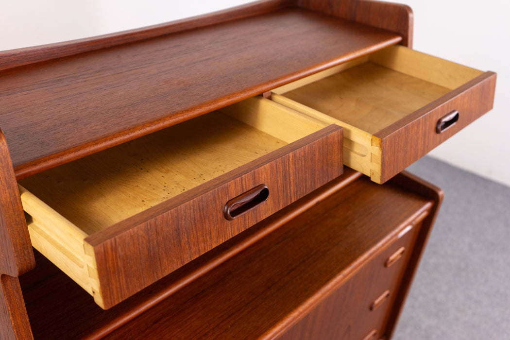 Danish Mid-Century Teak Secretary Desk - (D1462)