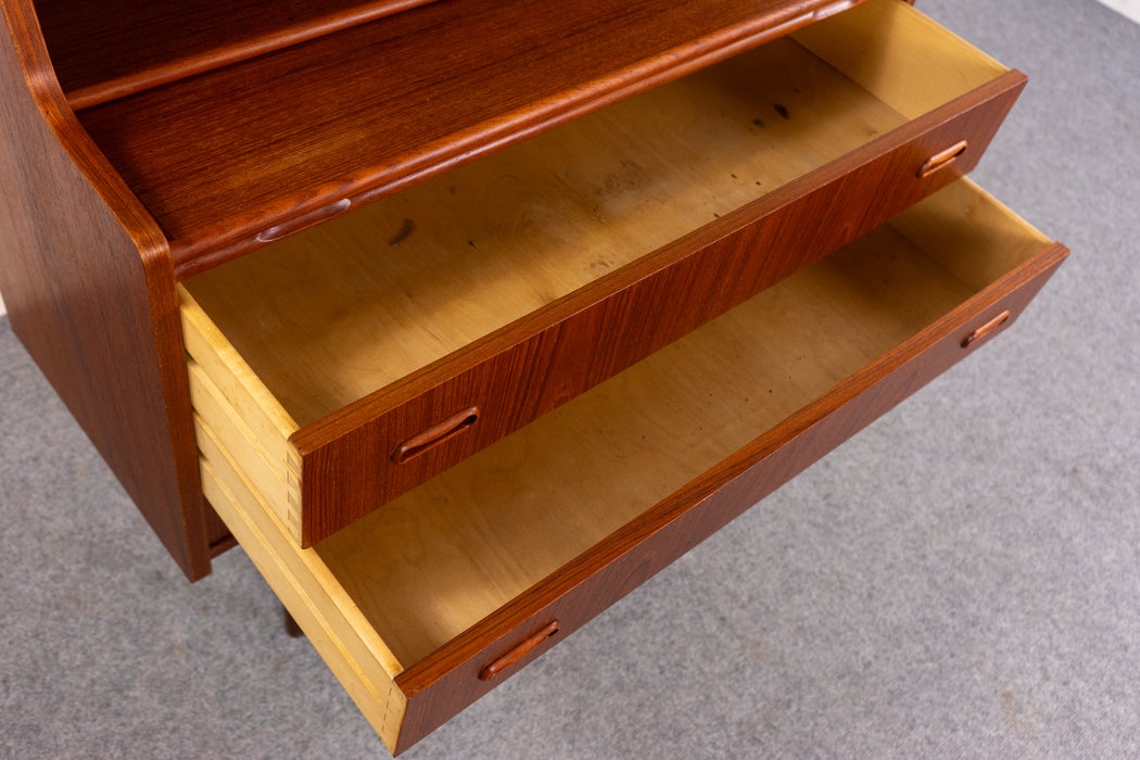 Danish Mid-Century Teak Secretary Desk - (D1462)