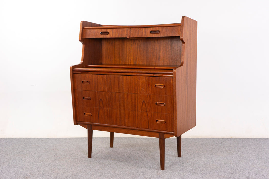 Danish Mid-Century Teak Secretary Desk - (D1462)