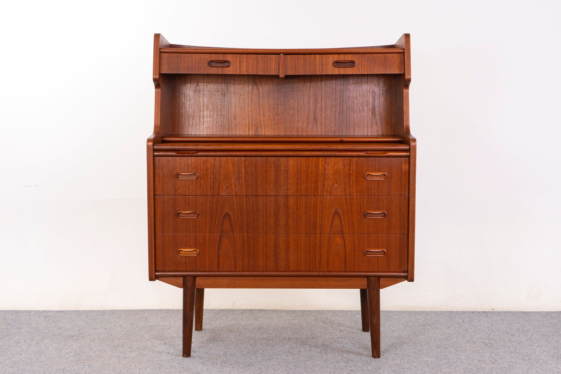 Danish Mid-Century Teak Secretary Desk - (D1462)