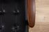 Danish Modern Teak and Black Vinyl Sofa- (326-057.5)