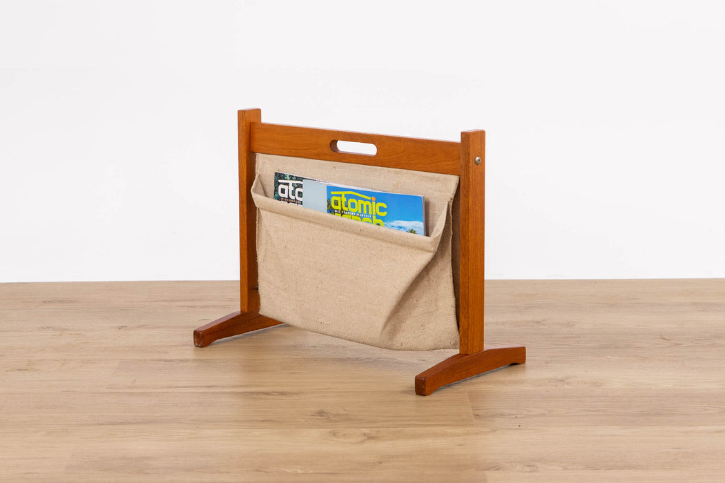 Mid Century Teak Magazine Holder - (D1608)