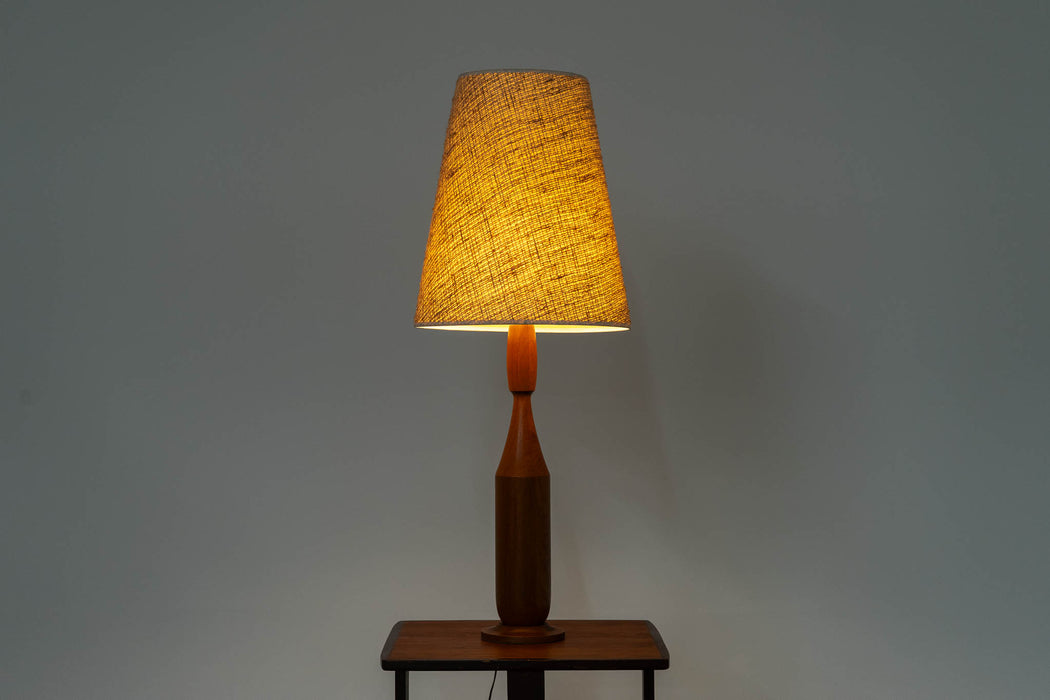Mid-Century Modern Teak Table Lamp - (D1613)