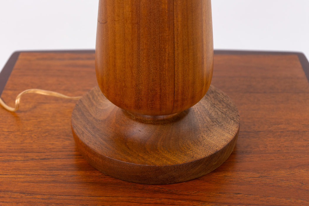 Danish Mid Century Solid Teak Table Lamp - (D1679)