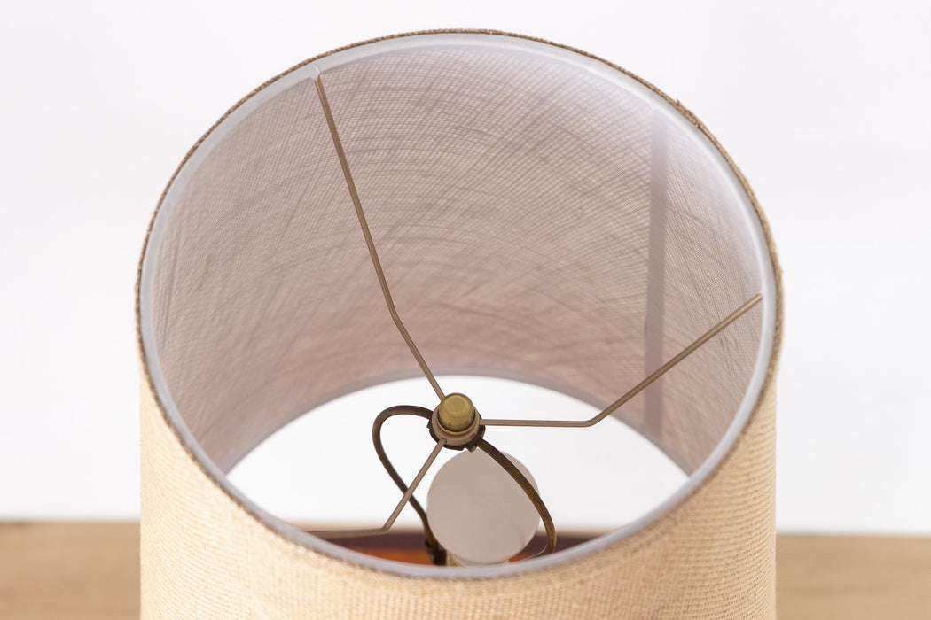 Danish Mid Century Solid Teak Table Lamp - (D1679)