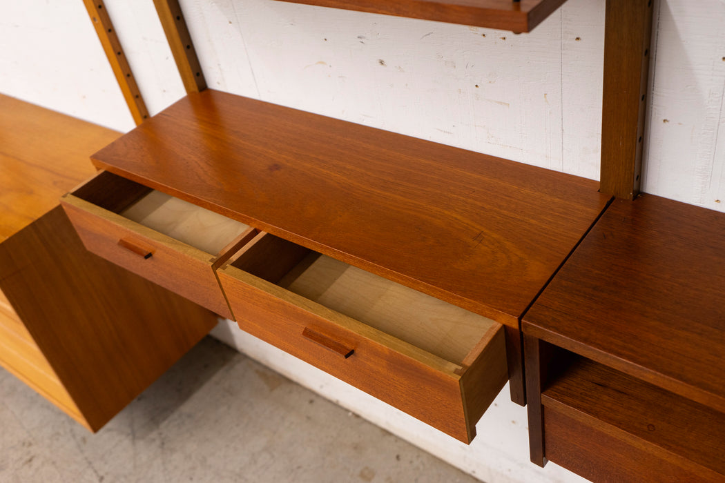 Danish Mid Century Teak Wall System - (327-012)