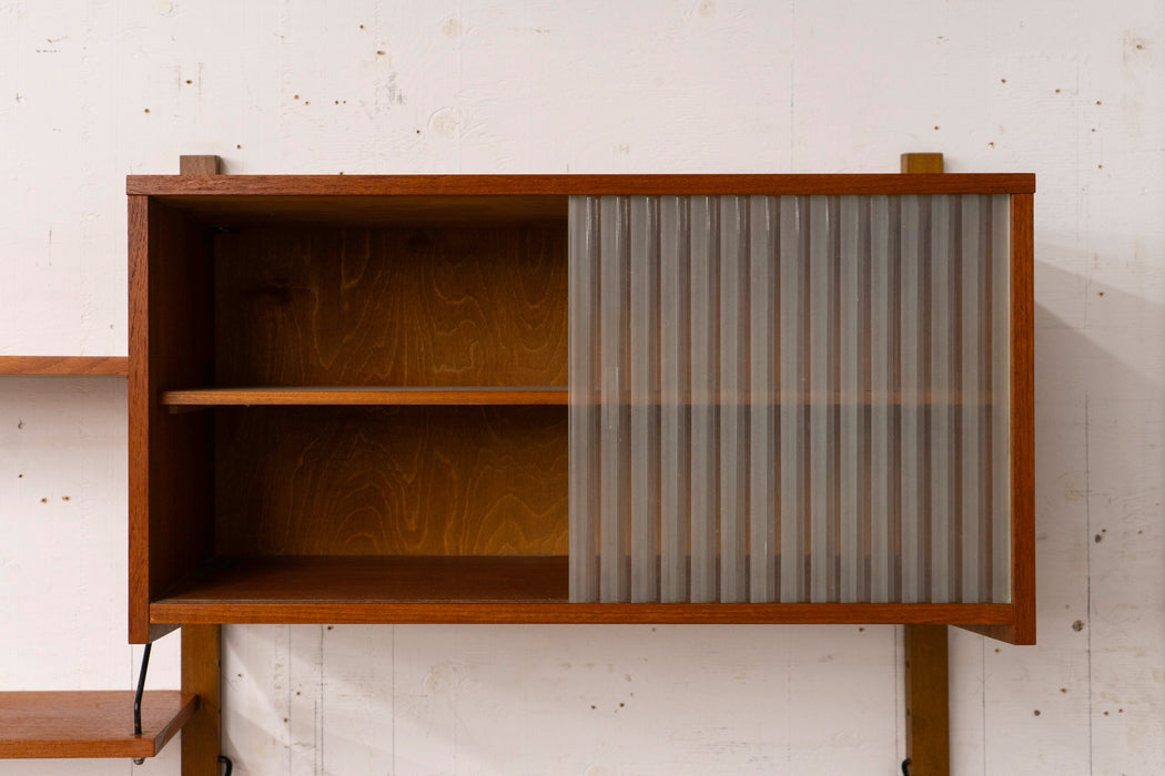 Danish Mid Century Teak Wall System - (327-012)
