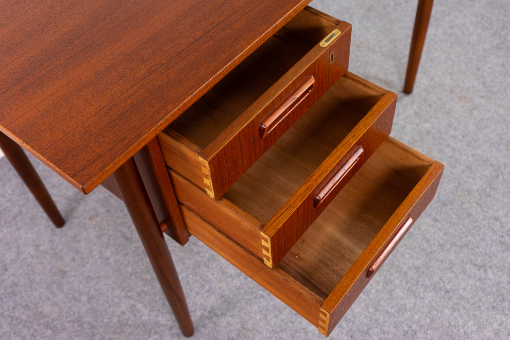 Danish Modern Writing Teak Desk - (326-038)