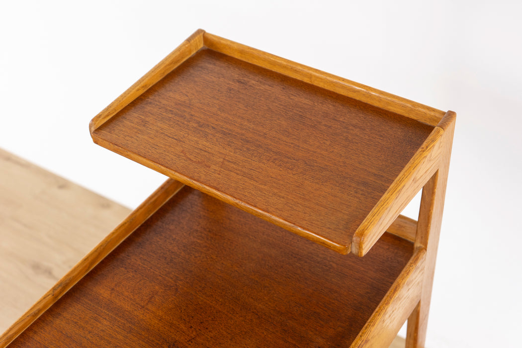 Swedish Teak & Oak Bedside Table by Eyving Beckman - (326-116)